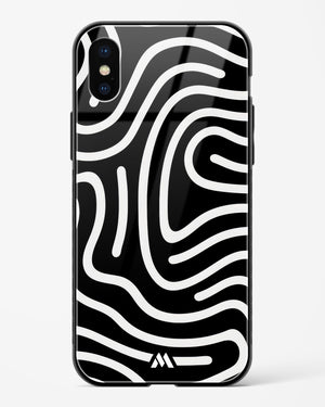 Monochrome Maze Glass Case Phone Cover (Apple)