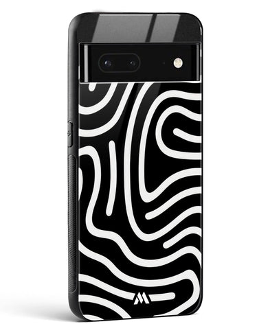 Monochrome Maze Glass Case Phone Cover-(Google)