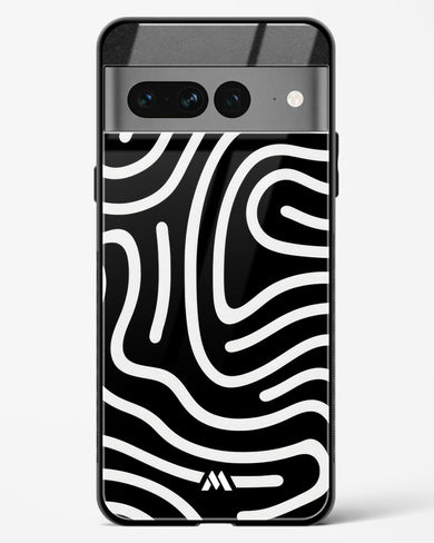Monochrome Maze Glass Case Phone Cover-(Google)