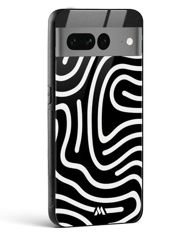 Monochrome Maze Glass Case Phone Cover-(Google)