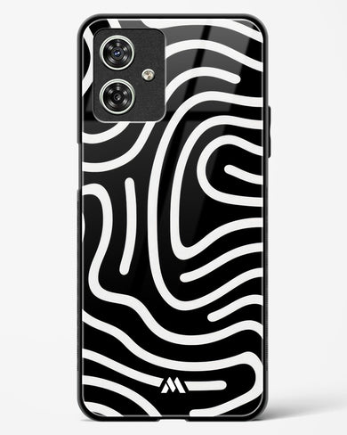 Monochrome Maze Glass Case Phone Cover-(Motorola)