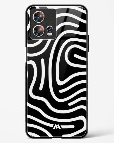 Monochrome Maze Glass Case Phone Cover-(Motorola)