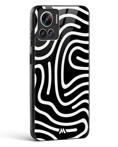 Monochrome Maze Glass Case Phone Cover-(Motorola)
