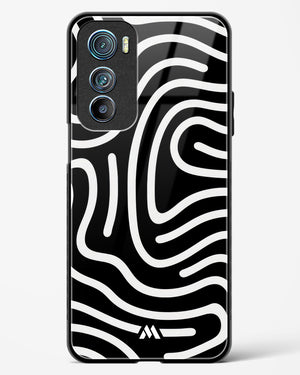 Monochrome Maze Glass Case Phone Cover-(Motorola)