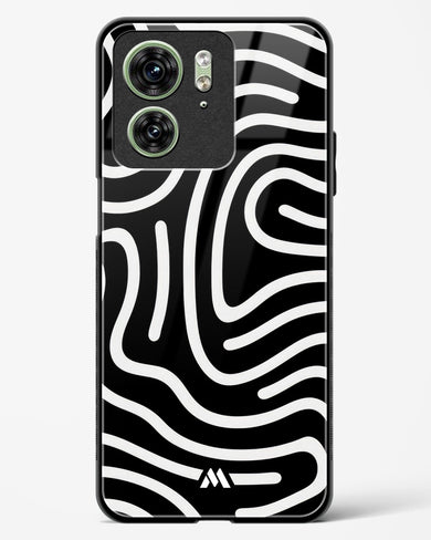 Monochrome Maze Glass Case Phone Cover-(Motorola)