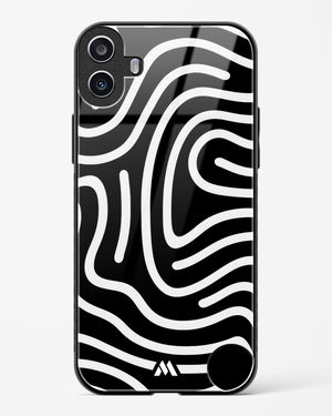 Monochrome Maze Glass Case Phone Cover (Nothing)