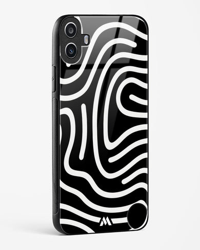 Monochrome Maze Glass Case Phone Cover (Nothing)