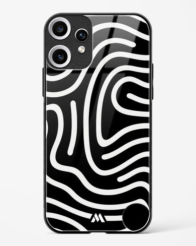 Monochrome Maze Glass Case Phone Cover (Nothing)