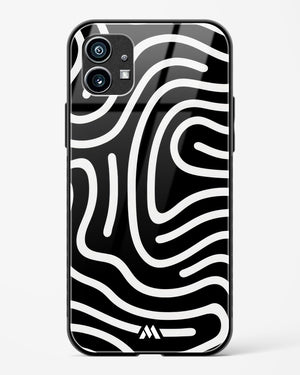 Monochrome Maze Glass Case Phone Cover (Nothing)