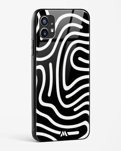 Monochrome Maze Glass Case Phone Cover (Nothing)