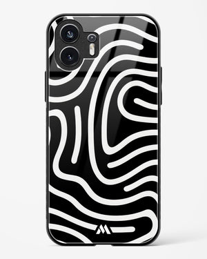 Monochrome Maze Glass Case Phone Cover (Nothing)