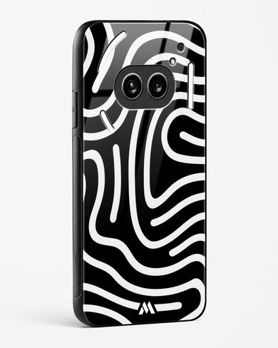 Monochrome Maze Glass Case Phone Cover (Nothing)