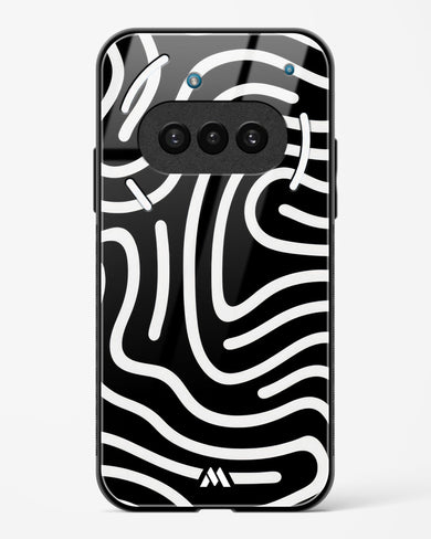 Monochrome Maze Glass Case Phone Cover (Nothing)