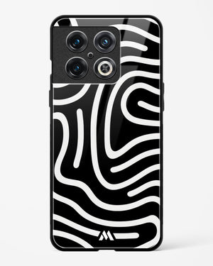 Monochrome Maze Glass Case Phone Cover-(OnePlus)