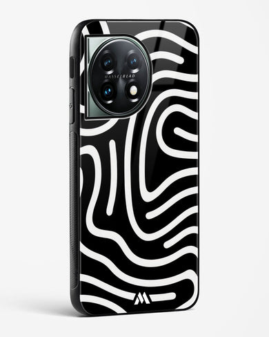 Monochrome Maze Glass Case Phone Cover (OnePlus)