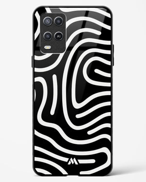 Monochrome Maze Glass Case Phone Cover-(Oppo)