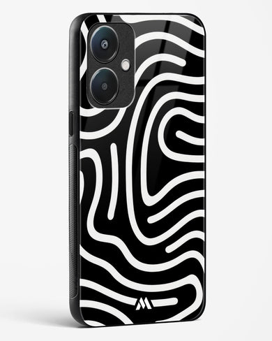 Monochrome Maze Glass Case Phone Cover (Oppo)