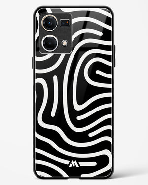 Monochrome Maze Glass Case Phone Cover (Oppo)