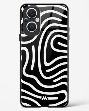 Monochrome Maze Glass Case Phone Cover (Oppo)