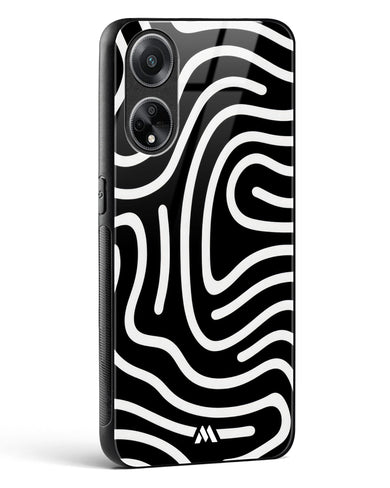 Monochrome Maze Glass Case Phone Cover (Oppo)