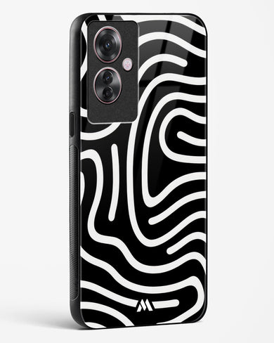 Monochrome Maze Glass Case Phone Cover (Oppo)