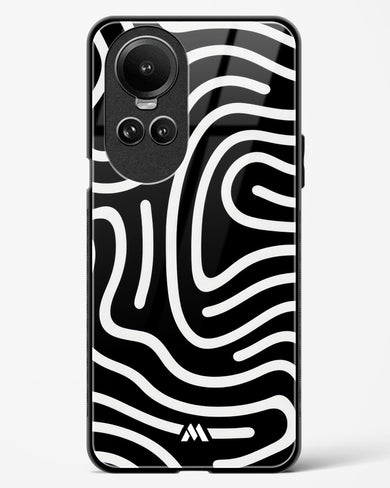 Monochrome Maze Glass Case Phone Cover (Oppo)