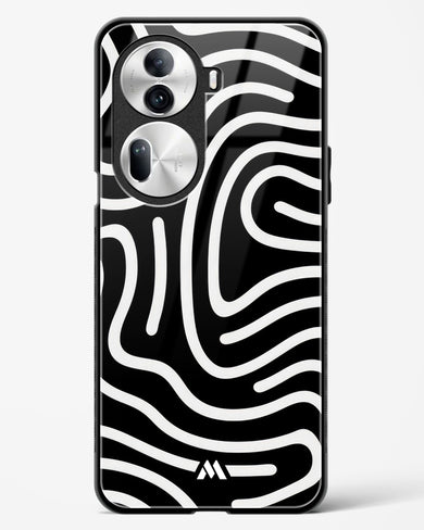 Monochrome Maze Glass Case Phone Cover (Oppo)