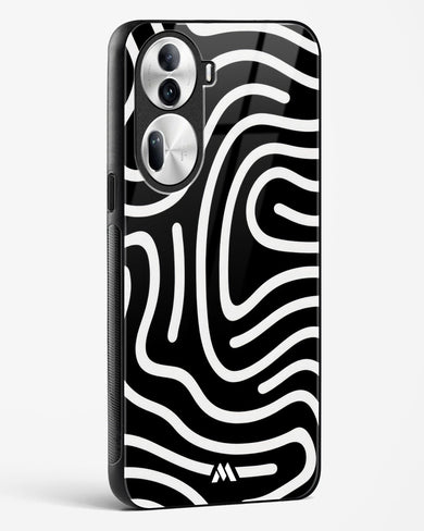 Monochrome Maze Glass Case Phone Cover (Oppo)