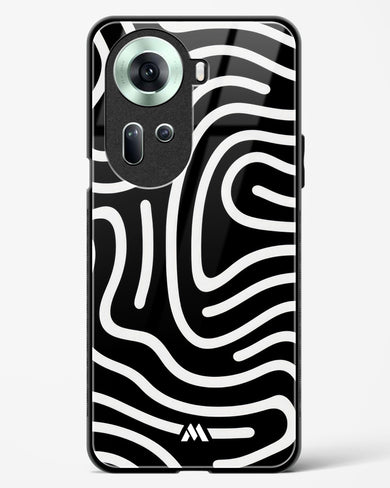 Monochrome Maze Glass Case Phone Cover (Oppo)