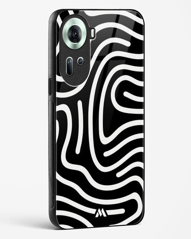 Monochrome Maze Glass Case Phone Cover (Oppo)