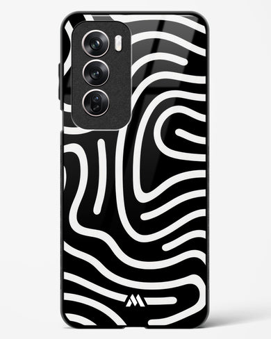 Monochrome Maze Glass Case Phone Cover (Oppo)