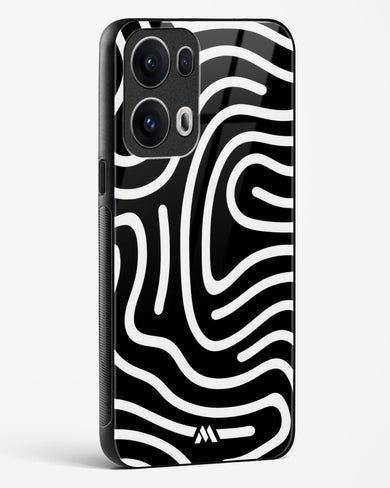 Monochrome Maze Glass Case Phone Cover (Oppo)