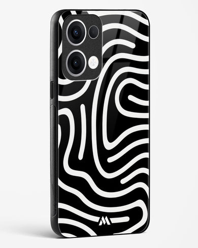 Monochrome Maze Glass Case Phone Cover (Oppo)