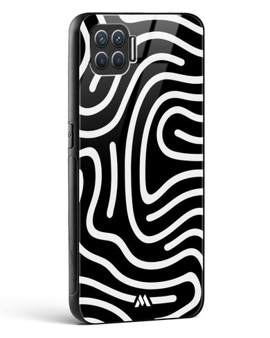 Monochrome Maze Glass Case Phone Cover (Oppo)