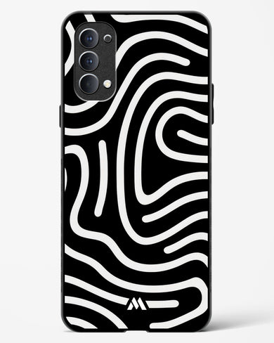 Monochrome Maze Glass Case Phone Cover (Oppo)