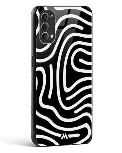 Monochrome Maze Glass Case Phone Cover (Oppo)