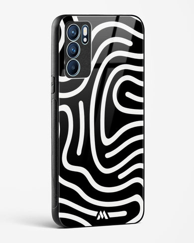 Monochrome Maze Glass Case Phone Cover (Oppo)