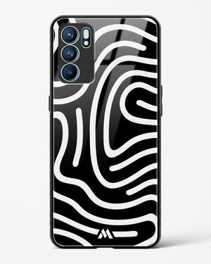 Monochrome Maze Glass Case Phone Cover (Oppo)