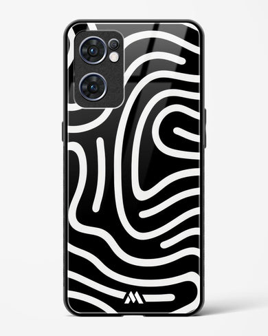 Monochrome Maze Glass Case Phone Cover (Oppo)