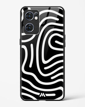 Monochrome Maze Glass Case Phone Cover (Oppo)