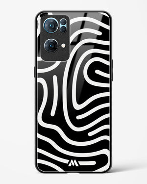 Monochrome Maze Glass Case Phone Cover-(Oppo)