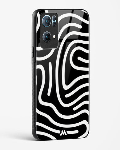 Monochrome Maze Glass Case Phone Cover (Oppo)