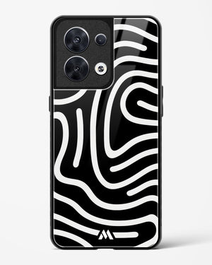 Monochrome Maze Glass Case Phone Cover (Oppo)