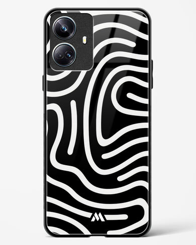 Monochrome Maze Glass Case Phone Cover-(Realme)