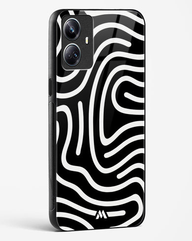 Monochrome Maze Glass Case Phone Cover-(Realme)