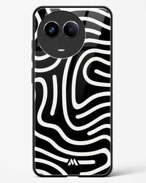 Monochrome Maze Glass Case Phone Cover-(Realme)