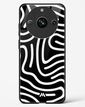 Monochrome Maze Glass Case Phone Cover (Realme)