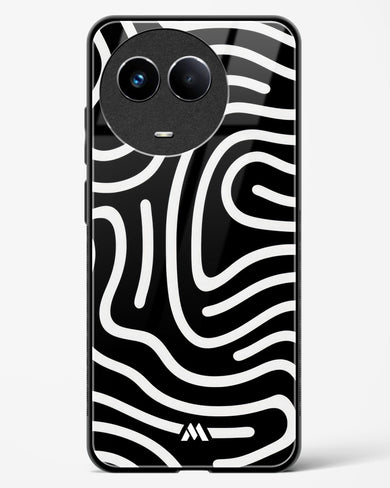 Monochrome Maze Glass Case Phone Cover (Realme)