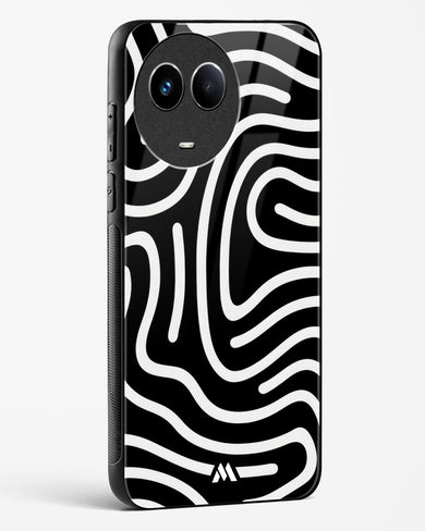 Monochrome Maze Glass Case Phone Cover (Realme)