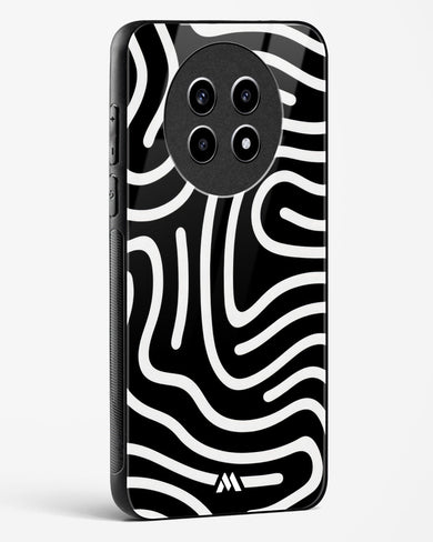 Monochrome Maze Glass Case Phone Cover (Realme)